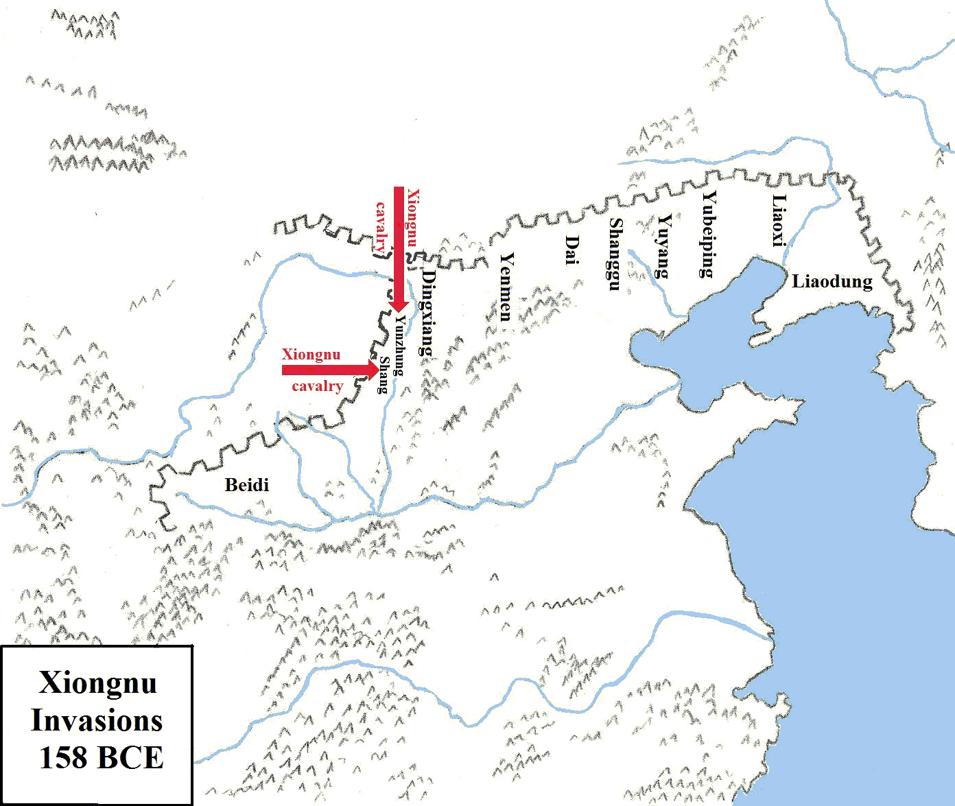 Xiongnu invasions in 158 BCE