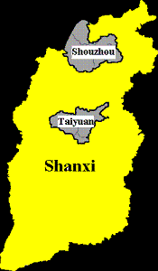 Modern Shouzhou and Taiyuan prefecture in Shanxi state.